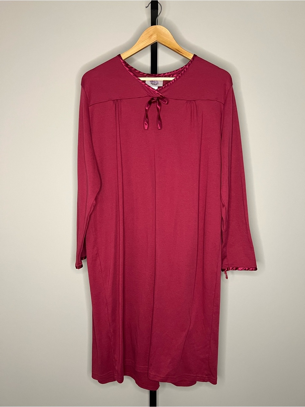 Silvert’s Adaptive Clothing 3/4 Sleeve Knit Gown (Wine) - Sz S 6-8 (Excellent)